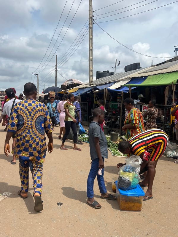 Nkpor street market in full swing on a June afternoon