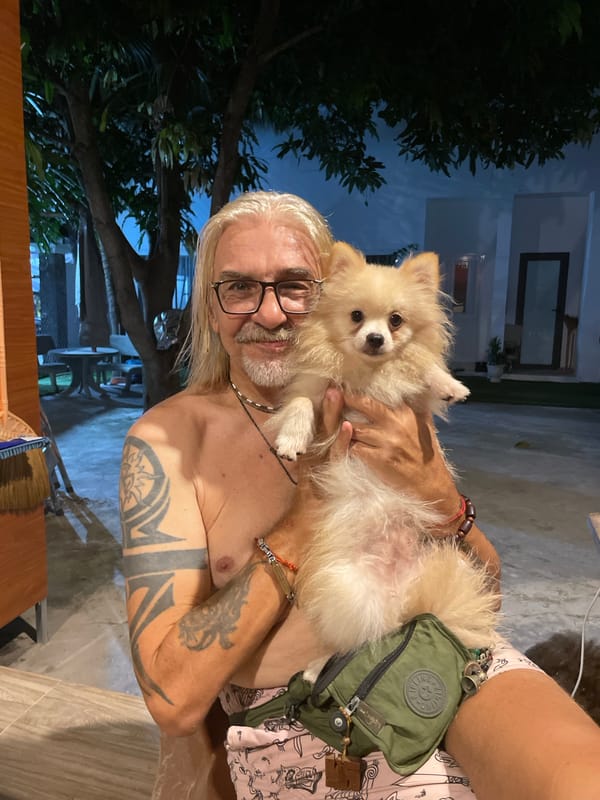 Tattooed man with dogs spotted in Phan Thiet Ward