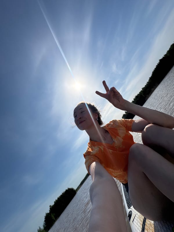 Early morning paddleboarding session captured near Novyi, Russia