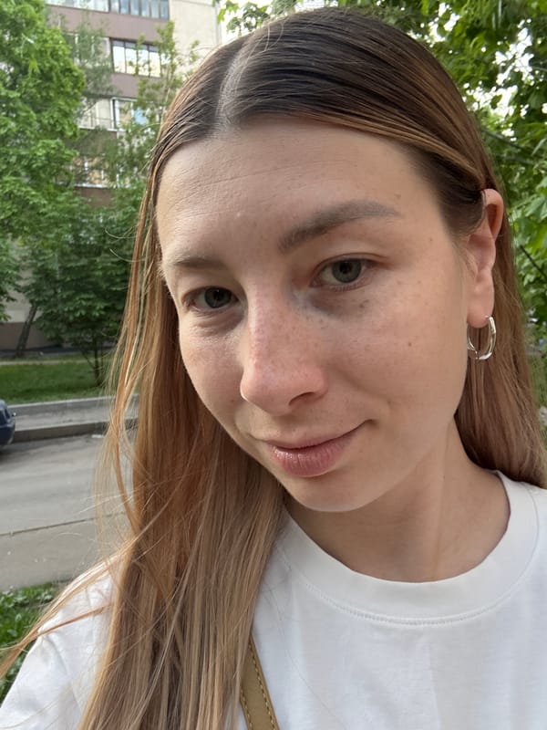 Woman takes selfie in Moscow