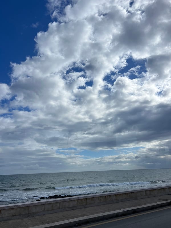 Morning scenes documented along Bari coast and roadways