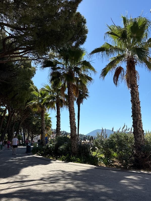 Morning walk and gelato break in Igalo, Montenegro