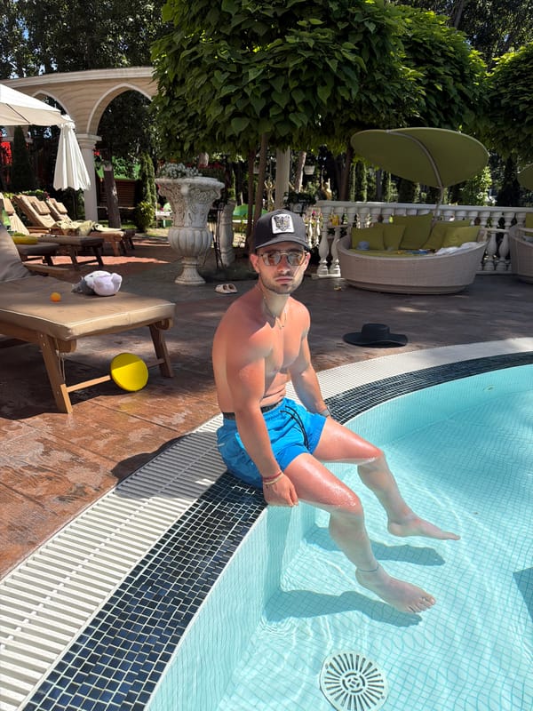 Relaxing poolside at a Nesebar hotel on a summer afternoon