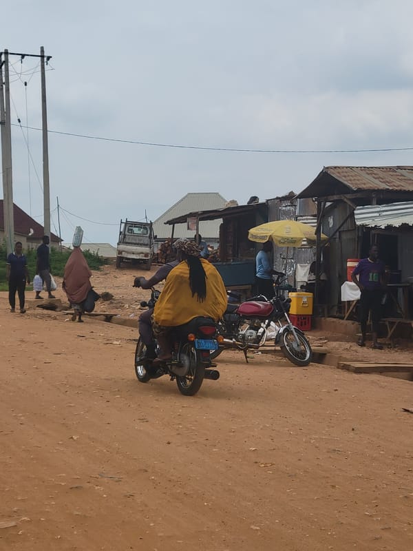 Daily life unfolds in Keffi, Nigeria streets and markets