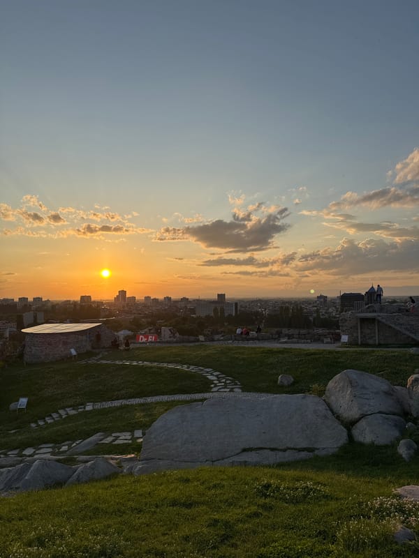 Sunset documented over Plovdiv, Bulgaria during 23-minute golden hour sequence