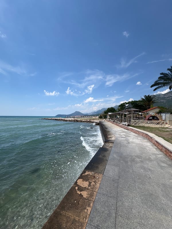 Summer day scenes captured along Bar Montenegro's Adriatic coast