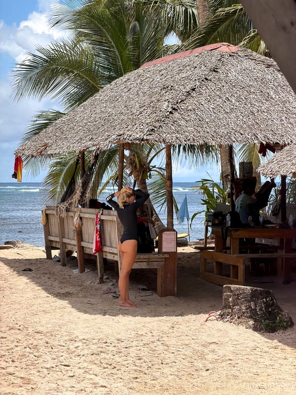 Beach photography session captured at General Luna bar