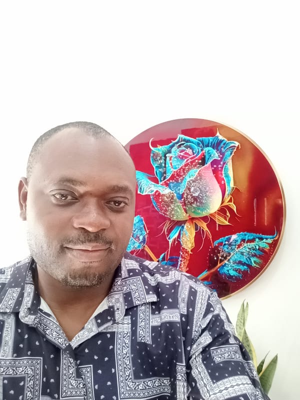 Man takes selfies indoors in Gwarinpa, Nigeria