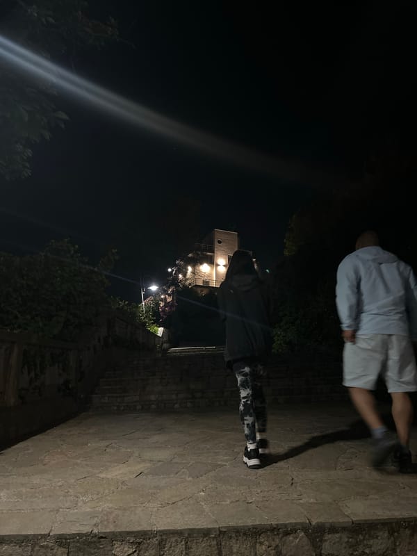 Nighttime scenes captured around illuminated Burgas waterfront and pier