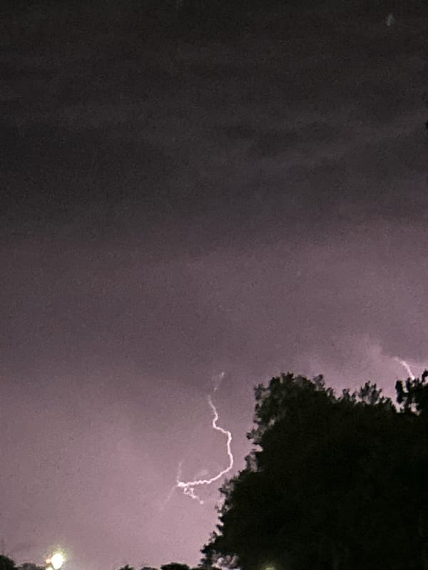 Lightning splits the night sky over Krasnodar