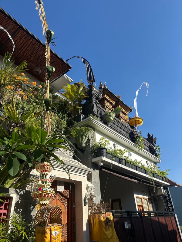 Morning roam through Sukawati's rice fields and village streets