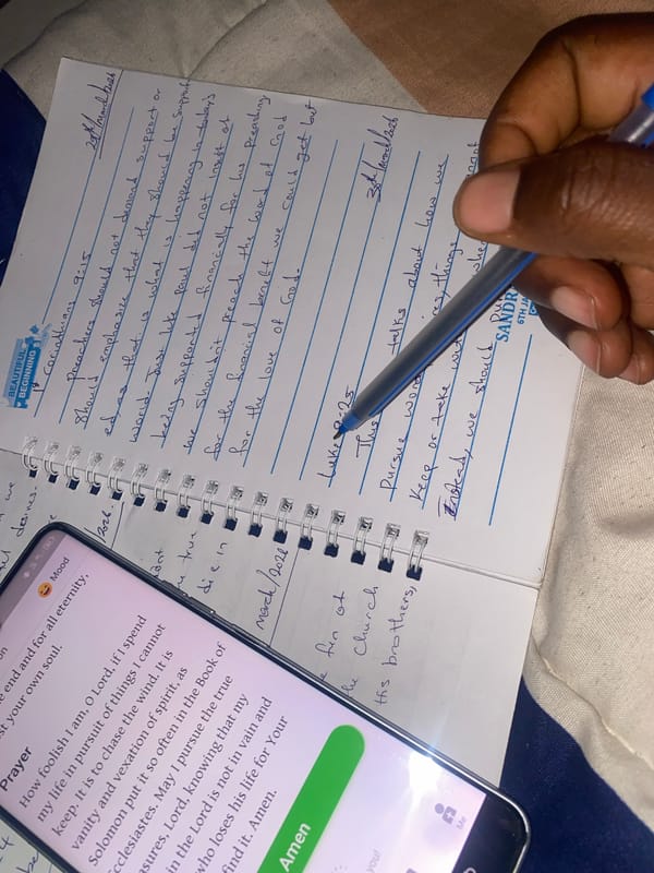 Bible study session documented in Rido, Nigeria