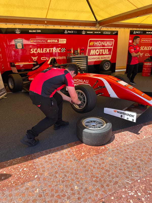 F1 car display and pit stop demos at Barcelona Fan Village