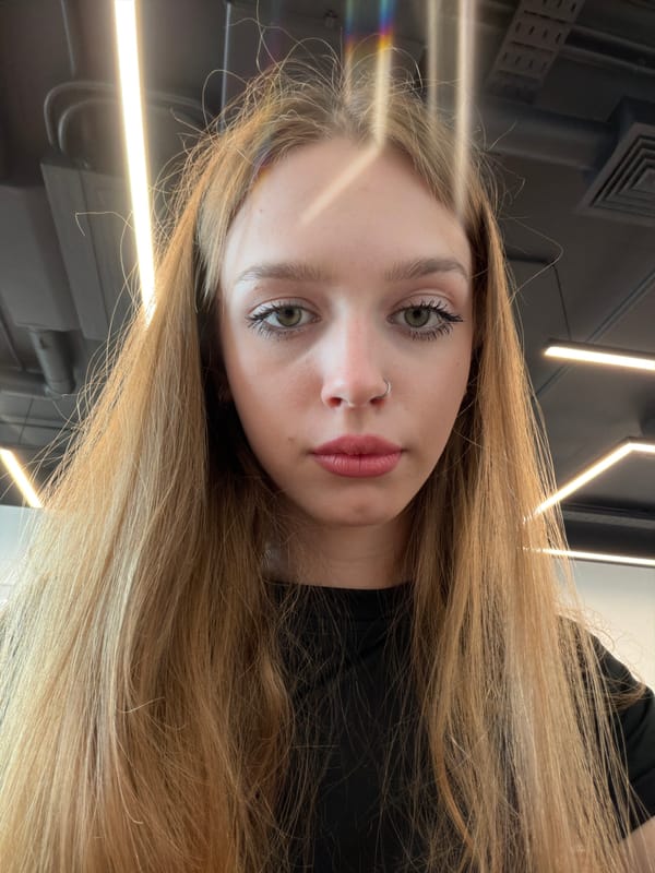 Series of selfies across one morning, consistent style throughout