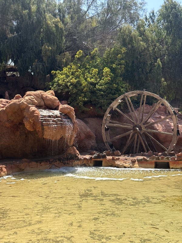 Visitors document scenes from Rancho Texas park in Tías