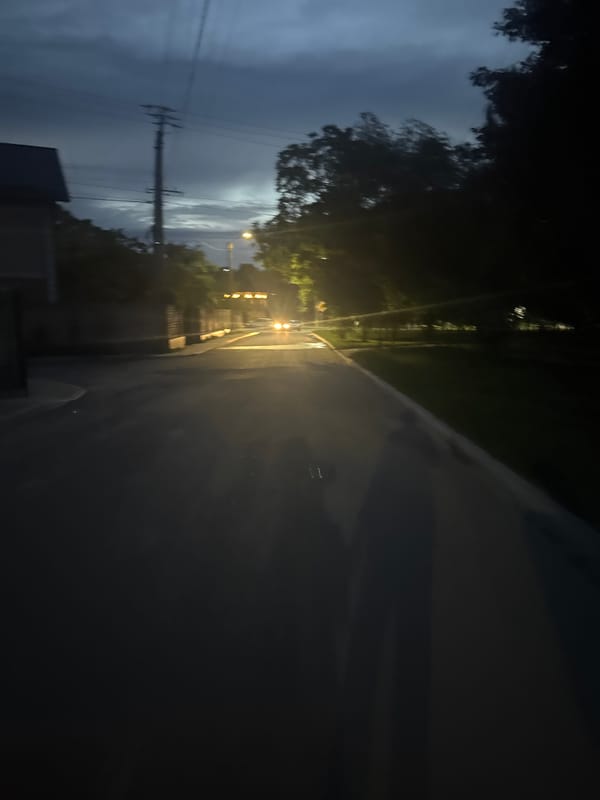 Evening wander through a Romanian city at dusk