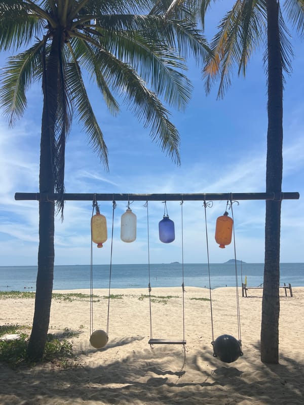 An Bang Beach, Hoi An — a quiet morning with some construction underway