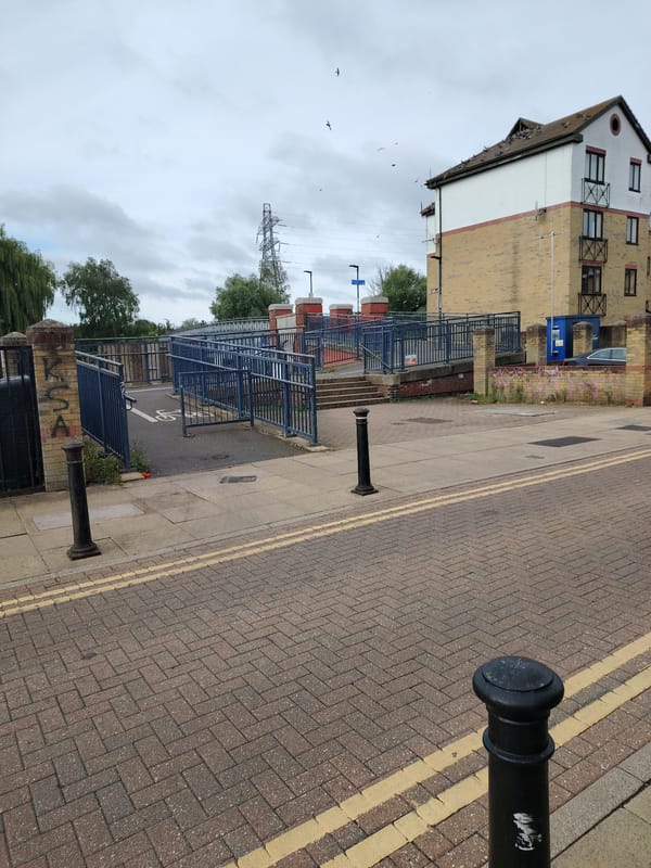 Morning drive through Peterborough captures overcast urban scenes