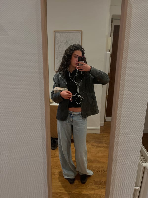 Young person takes mirror selfies in Lyon apartment