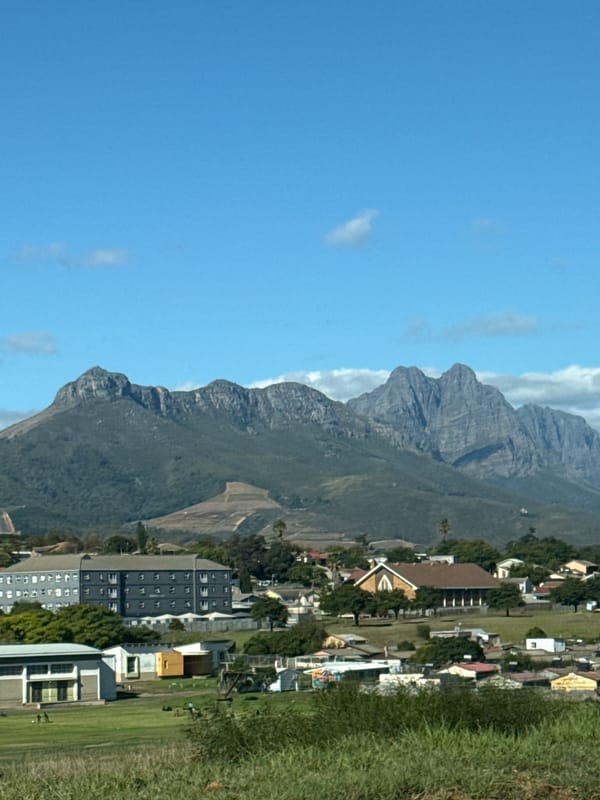 Panoramic views captured of Stellenbosch town beneath mountain range