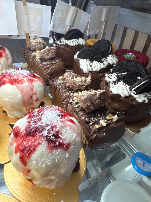 Tourist documents desserts, stores, military jet in Kardzhali, Bulgaria