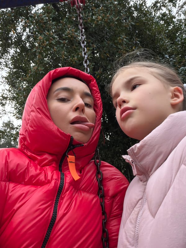 Child plays on playground equipment in Rijeka