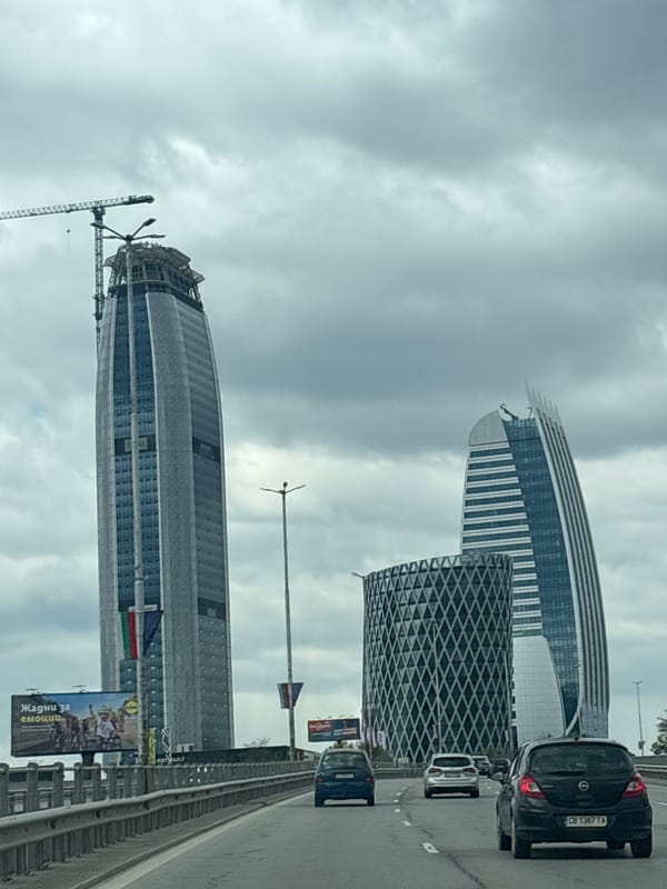 Construction progress visible on Sofia's Capital Fort building