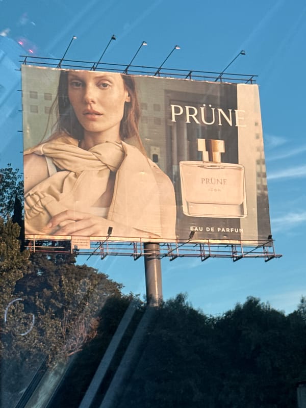Perfume billboard spotted on Buenos Aires highway overpass