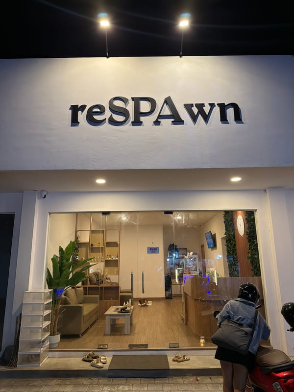 Two businesses documented in North Kuta commercial district