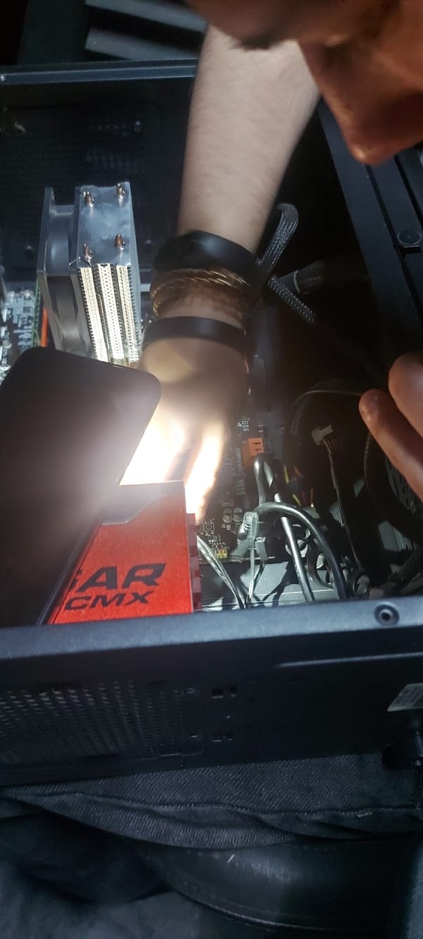 Gamer documents computer build session in Tashkent