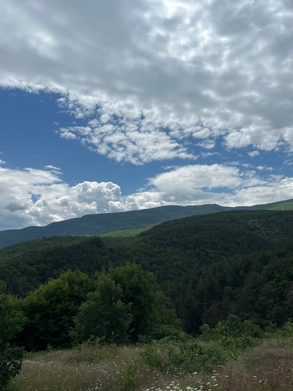 Spring landscape views captured from hilltop in Tsrancha, Bulgaria