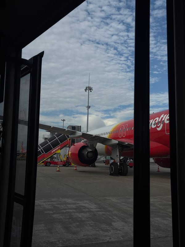 VietJet Air aircraft on the ground at Hanoi airport