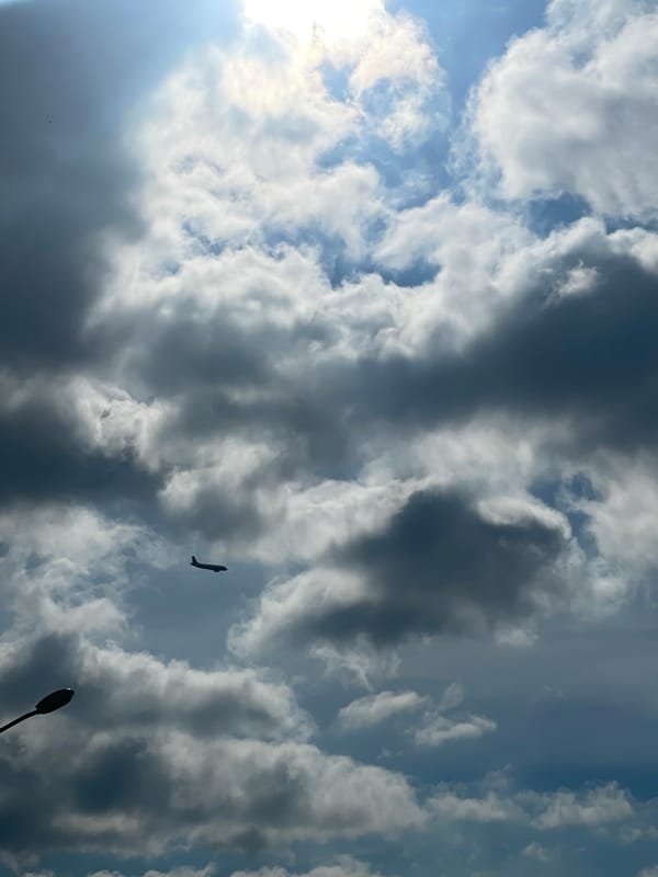 Aircraft spotted in cloudy skies over Varna, Bulgaria