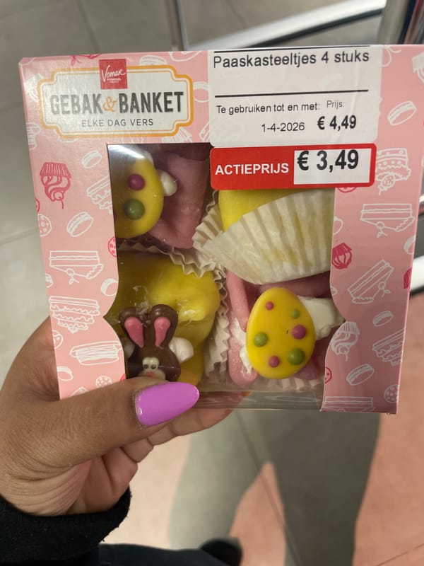 Easter grocery shopping documented at Dronten supermarket