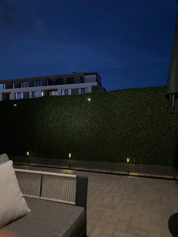 Evening patio scenes documented in Plovdiv residential area