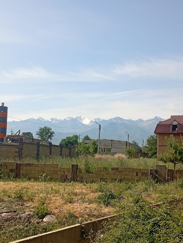 Rural roads and mountain views around Tash-Moinok, Kyrgyzstan