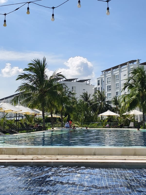 Morning scenes captured at tropical resort and coastal area
