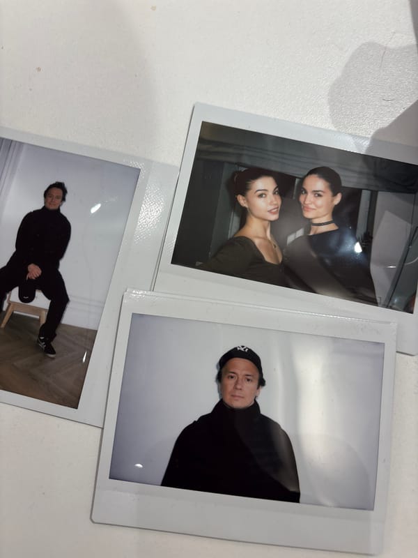 Polaroid portraits captured in Moscow photography session