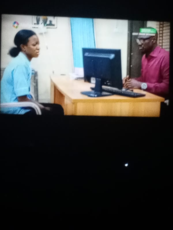 Nollywood film "Sent From Heaven" scenes captured on television