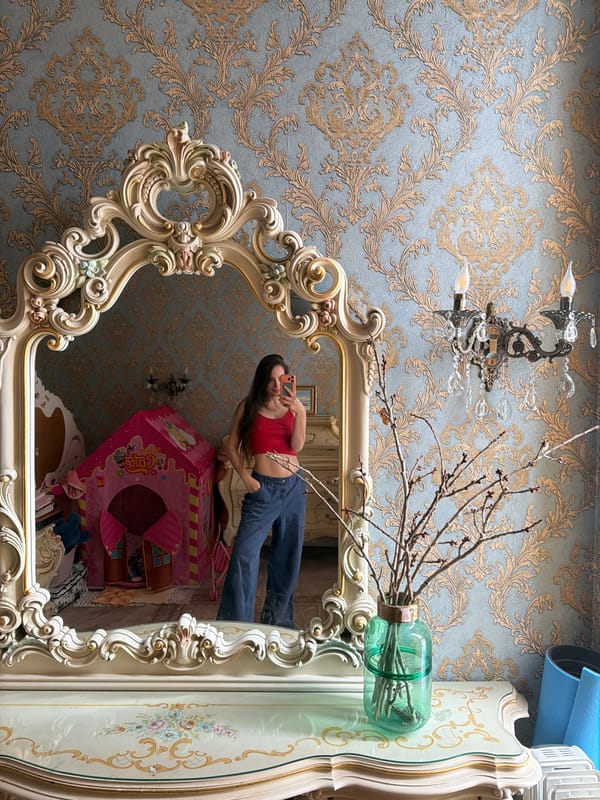 Mirror selfie in an ornate interior, Ufa