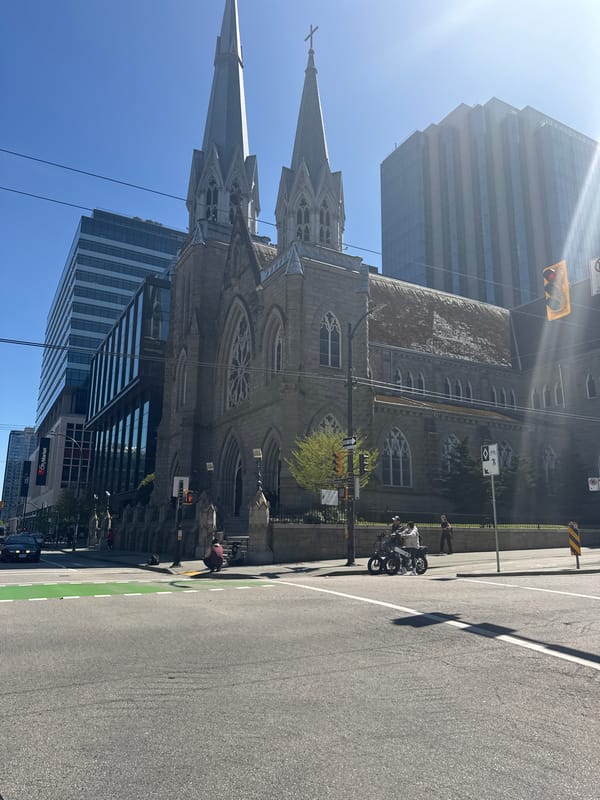 Evening downtown Vancouver street journey documented in 22 observations