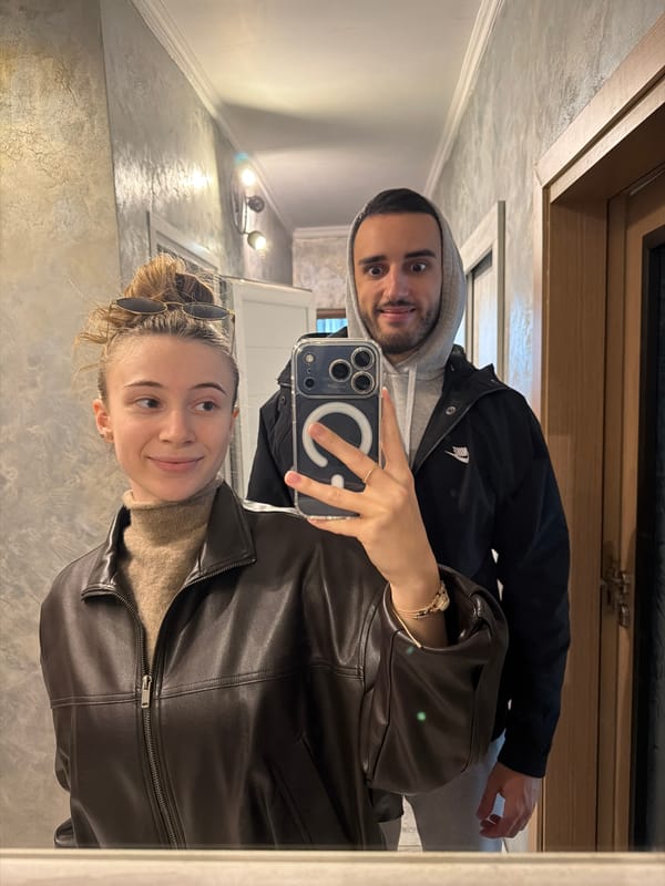 Couple documents afternoon in Plovdiv through selfies and street photos