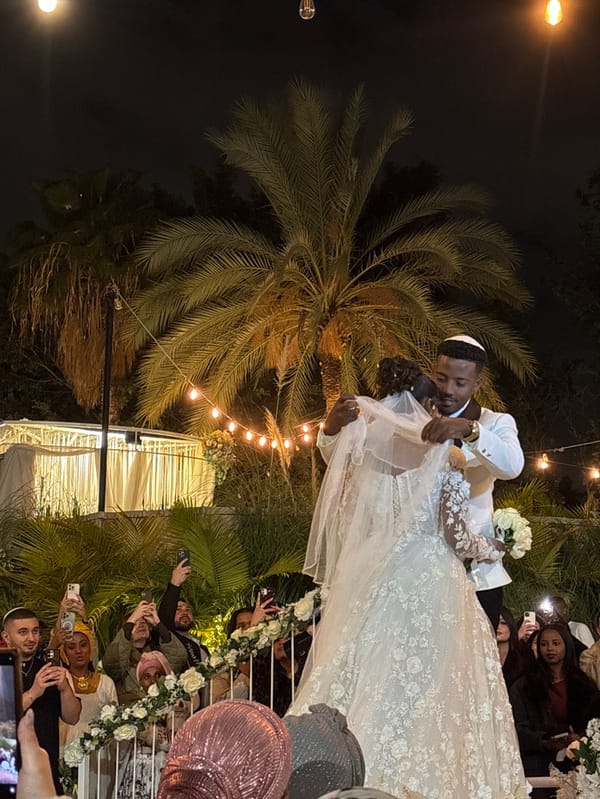 Evening wedding celebration held in Petah Tikva, Israel