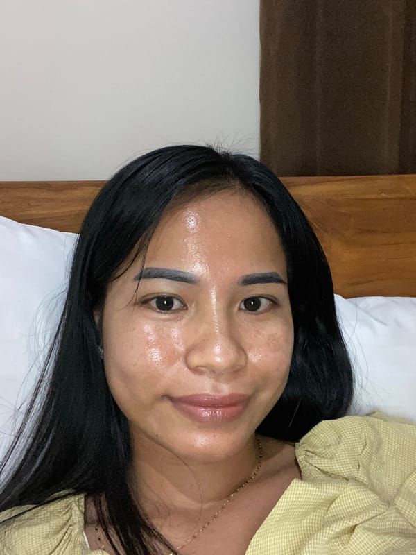 Woman photographed in portrait while resting in North Kuta