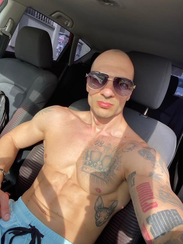 Man photographed at car and gym in Pleven, Bulgaria