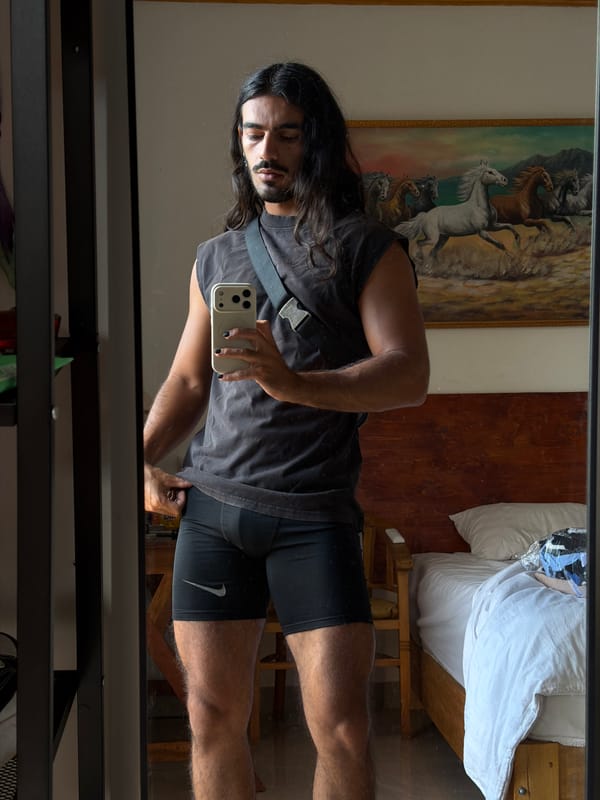 Hotel mirror selfie in North Kuta, Bali