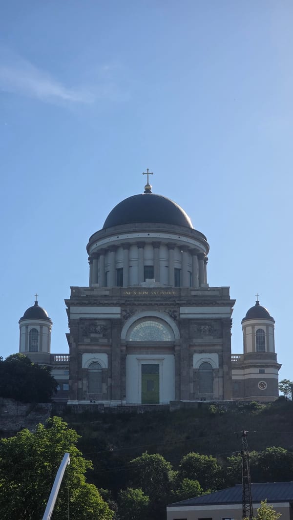 Morning documentation of Esztergom Basilica on sunny day