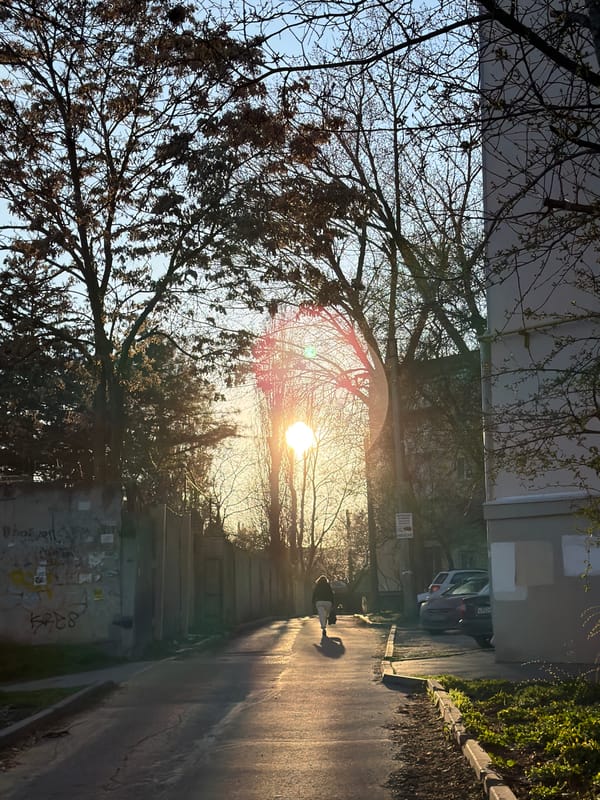 Street scene captured from high vantage point in Rostov-on-Don