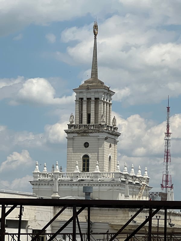 Krasnodar railway hub: platforms, freight yards, and city streets