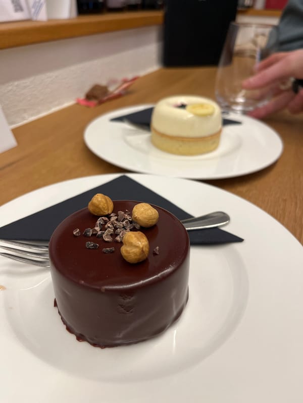 Family dessert gathering with baby and Corgi in Meisenheim